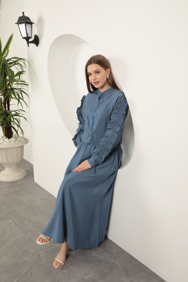 KKT Modal Fabric Sleeve Detailed Suit-Indigo - Alytus