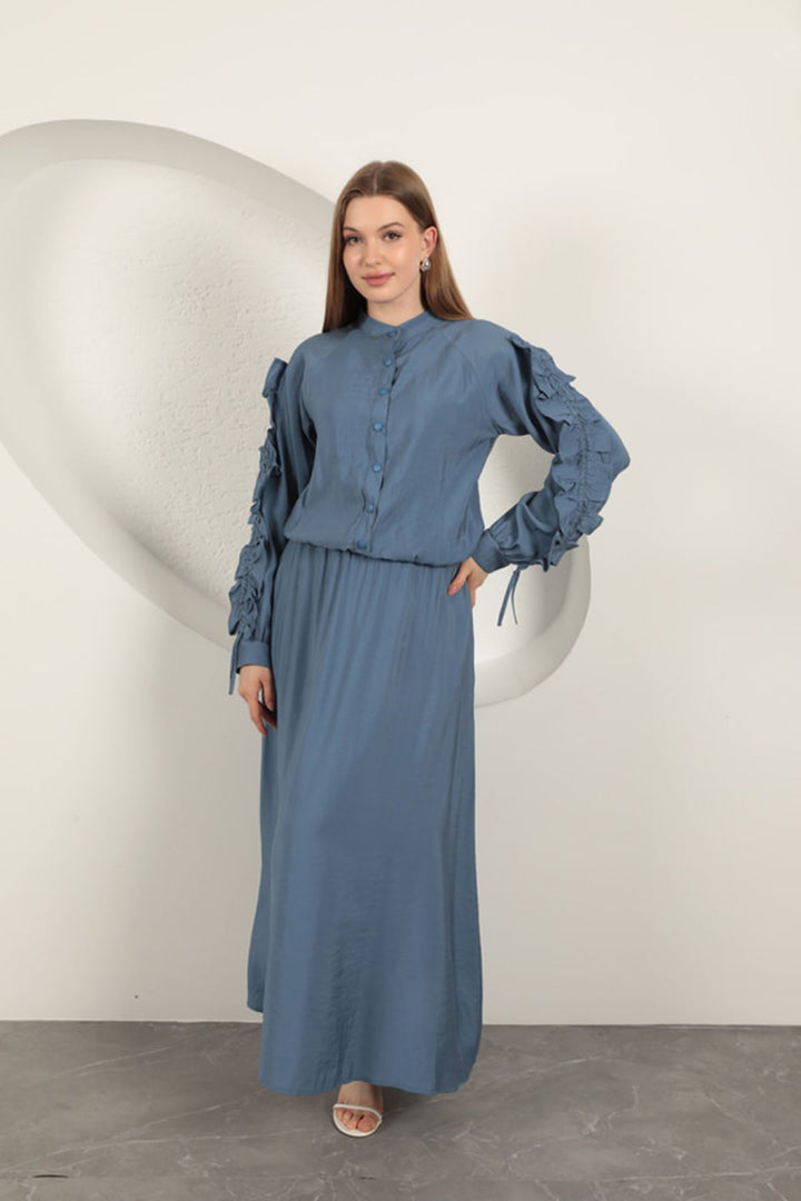 KKT Modal Fabric Sleeve Detailed Suit-Indigo - Alytus