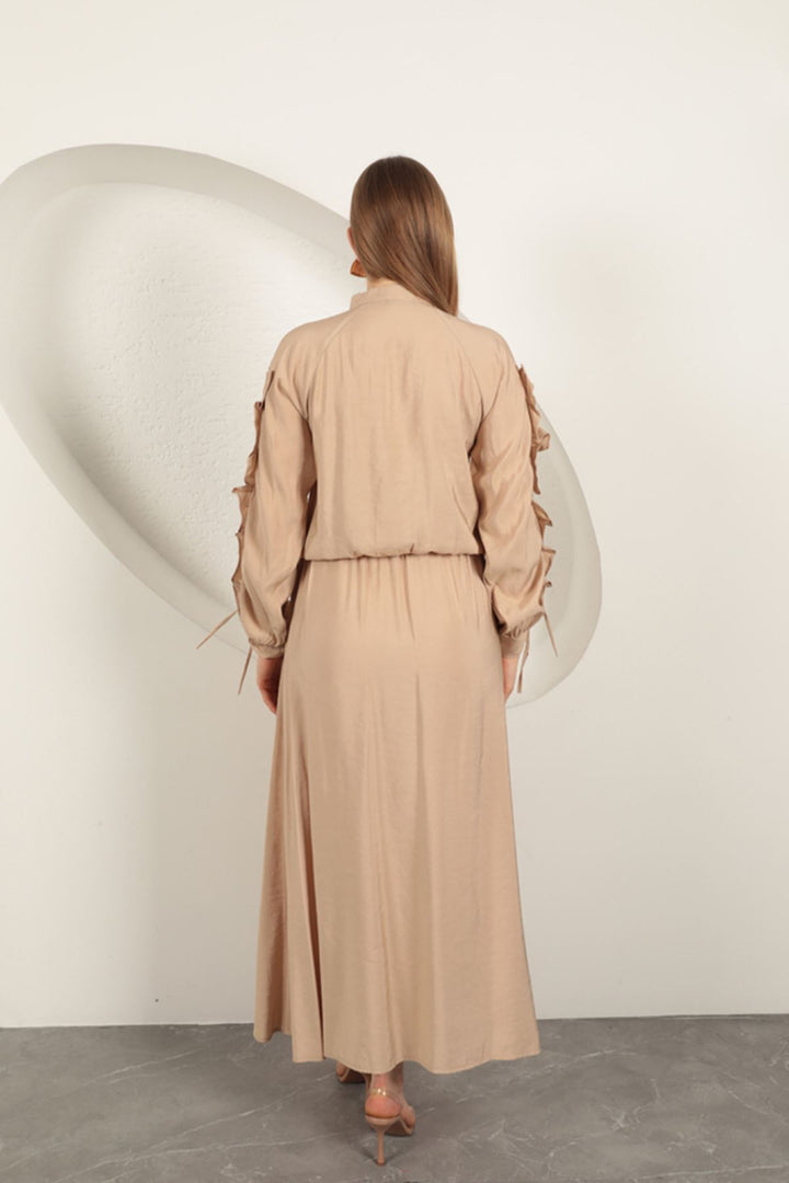 KKT Modal Fabric Sleeve Detailed Suit-Beige - Pine Hills