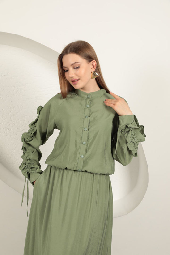 KKT Modal Fabric Sleeve Detailed Suit-Mint - Esposende