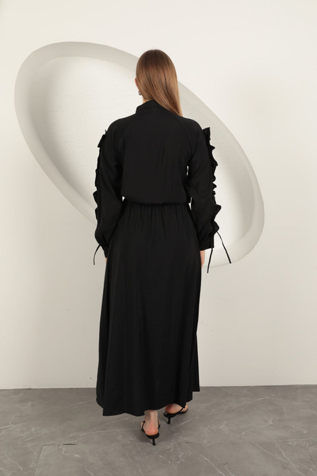 KKT Modal Fabric Sleeve Detailed Suit-Black - North Las Vegas