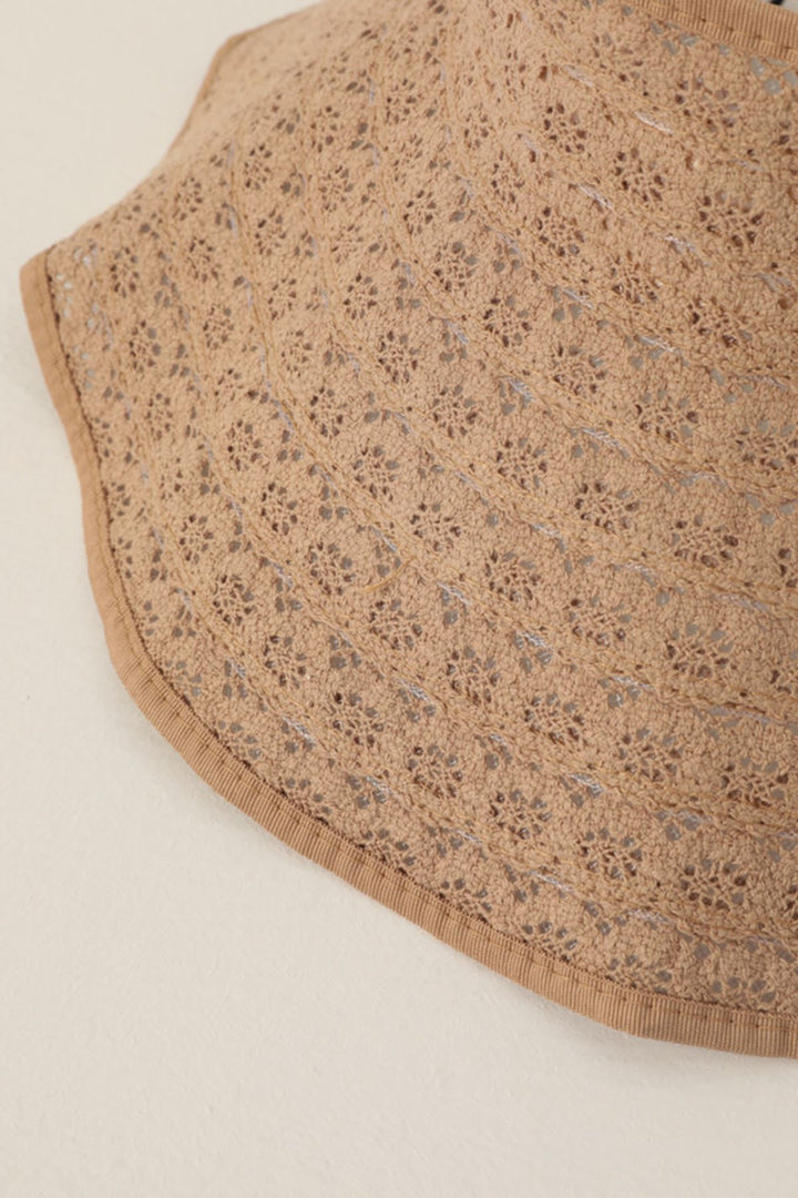 KKT Straw Lace Detailed Visor Hat-Camel - Prince Albert