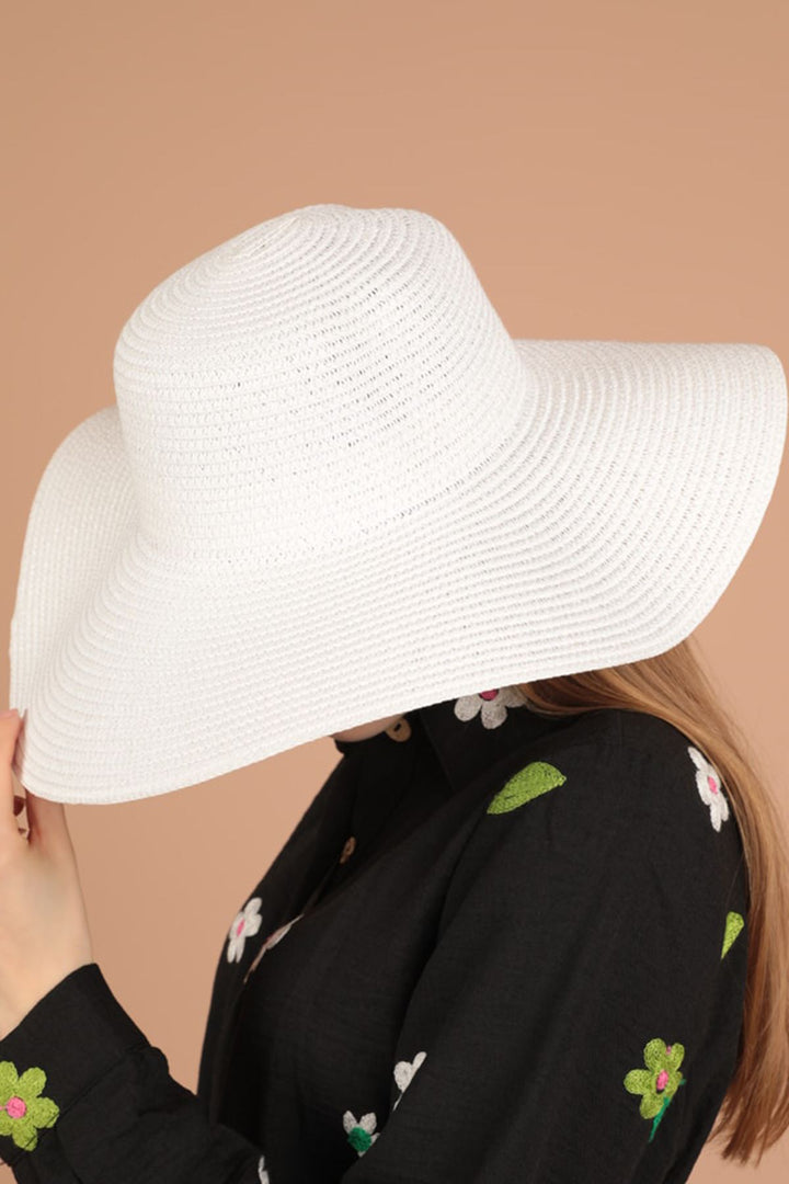 KKT Straw Women's Hat-White - Medemblik