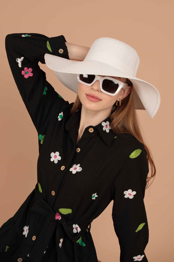 KKT Straw Women's Hat-White - Medemblik
