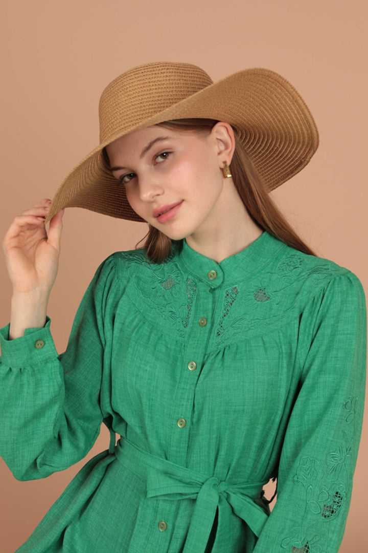 KKT Straw Women's Hat-Camel - Acharnés
