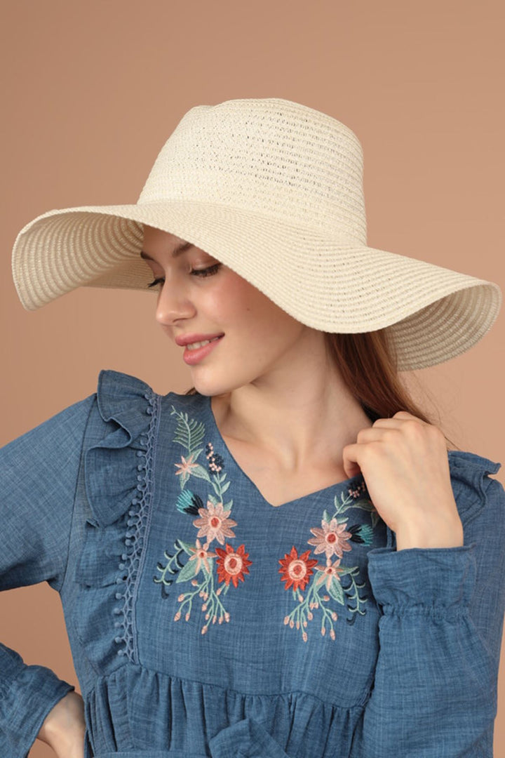 KKT Women's Straw Hat-Ecru - Dovzhansk