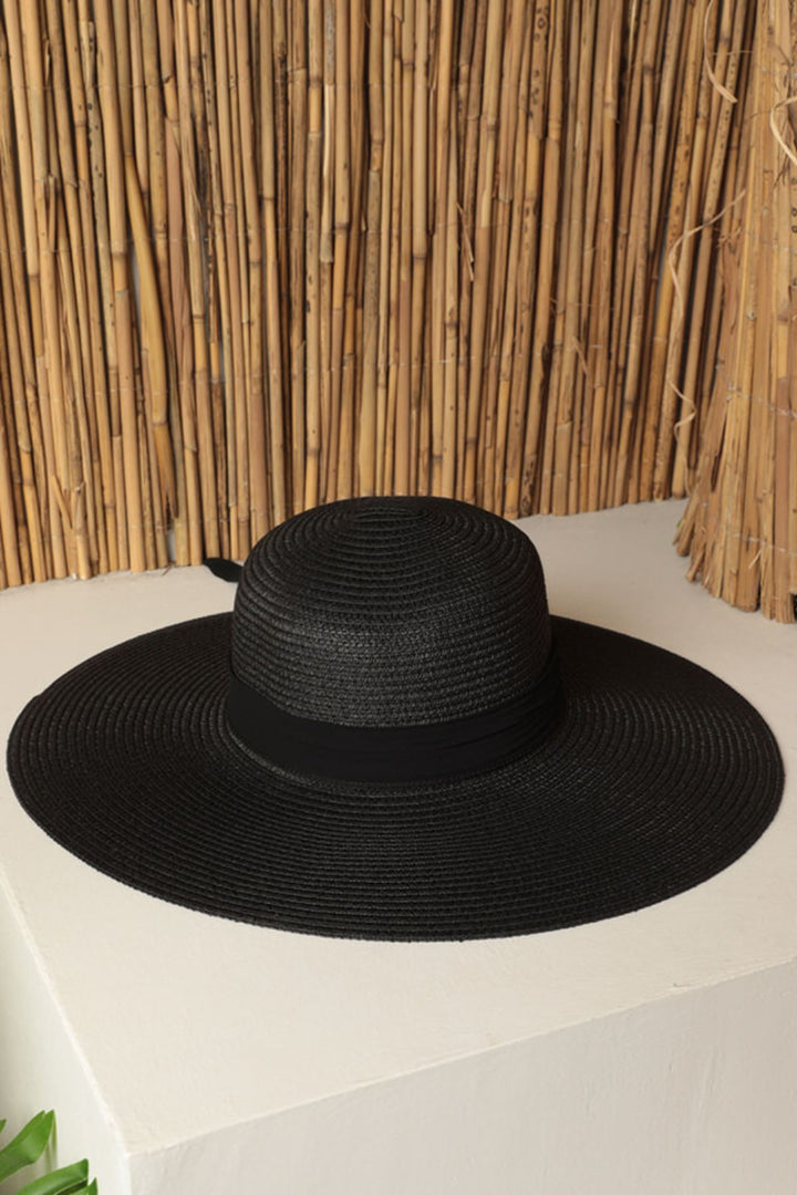 KKT Straw Bow Women's Hat-Black - Taylorsville