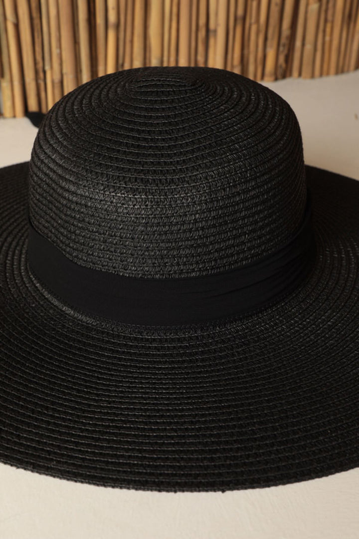 KKT Straw Bow Women's Hat-Black - Taylorsville