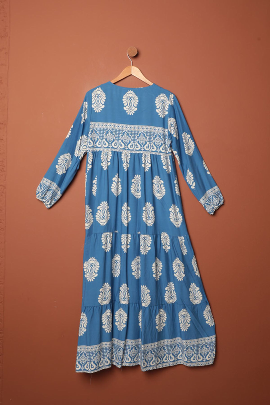 KKT Viscose Fabric Ethnic Dress-Indigo - Saint-Maur-des-Fossés