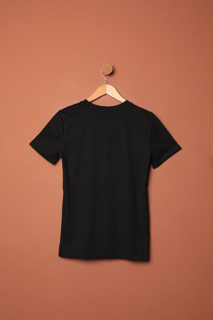KKT Bow Printed T-Shirt-Black - Wylie