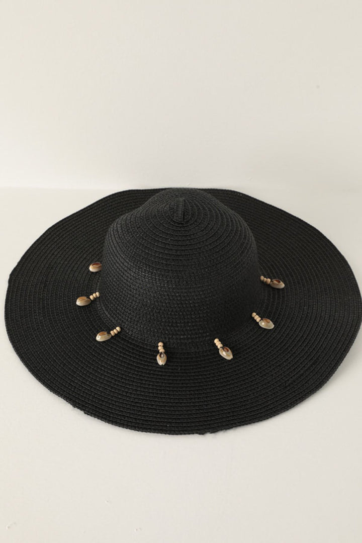 KKT Straw Shell Women's Hat-Black - Fresno
