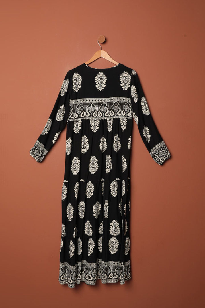 KKT Viscose Fabric Ethnic Dress-Black - Darmstadt