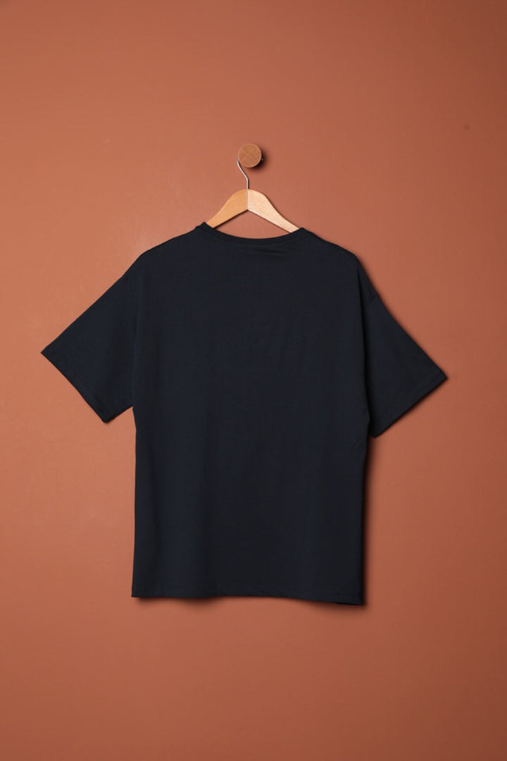KKT Stone Printed Women's T-Shirt-Navy Blue - West Palm Beach