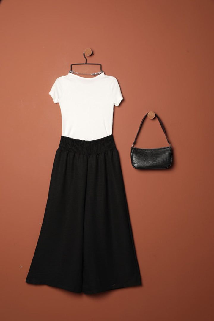 KKT Linen Aerobin Fabric Loose Trousers-Black - Framingham