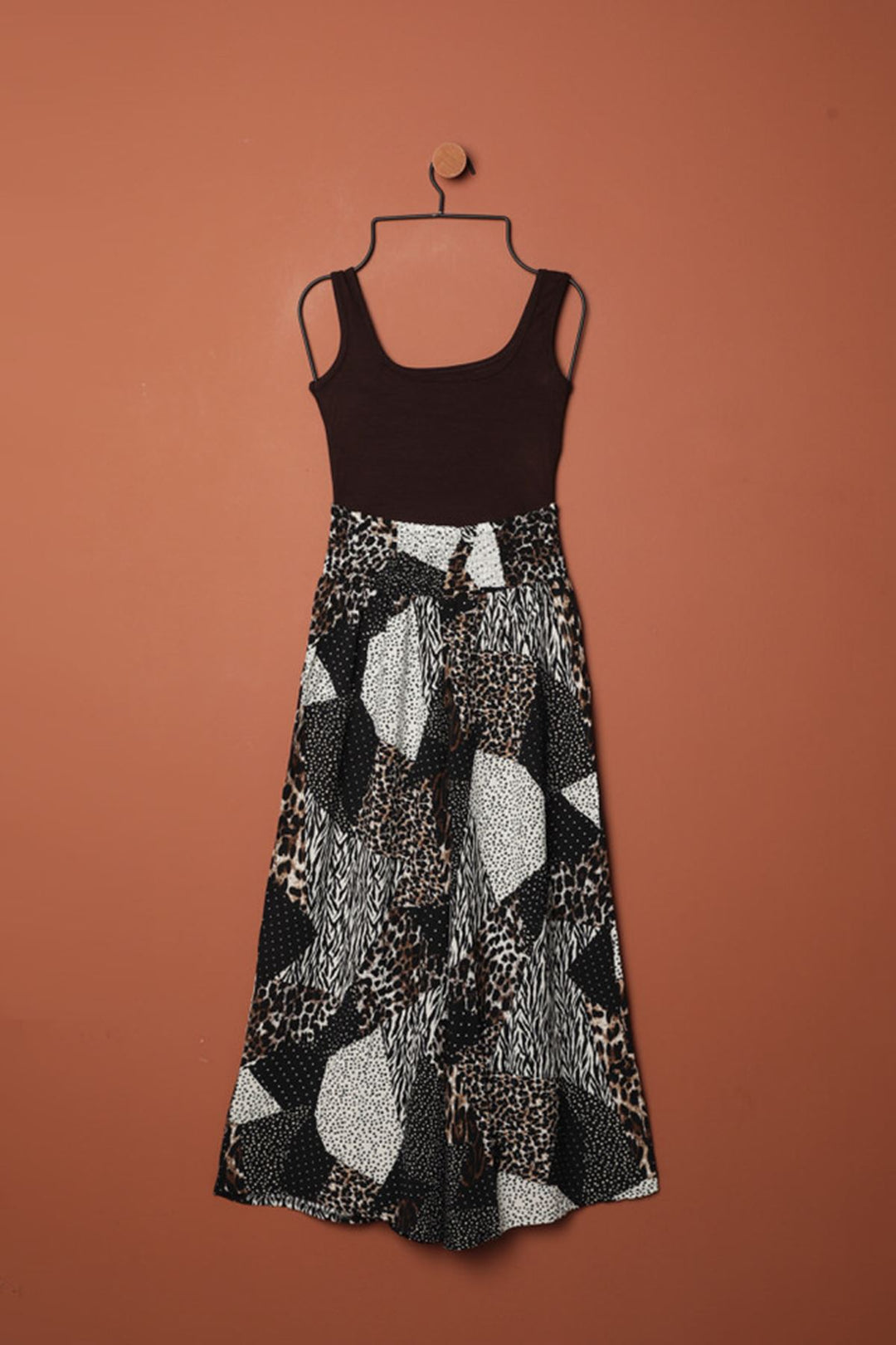 KKT Viscose Fabric Polka Dot Patterned Trousers-Coffee - Bethlehem