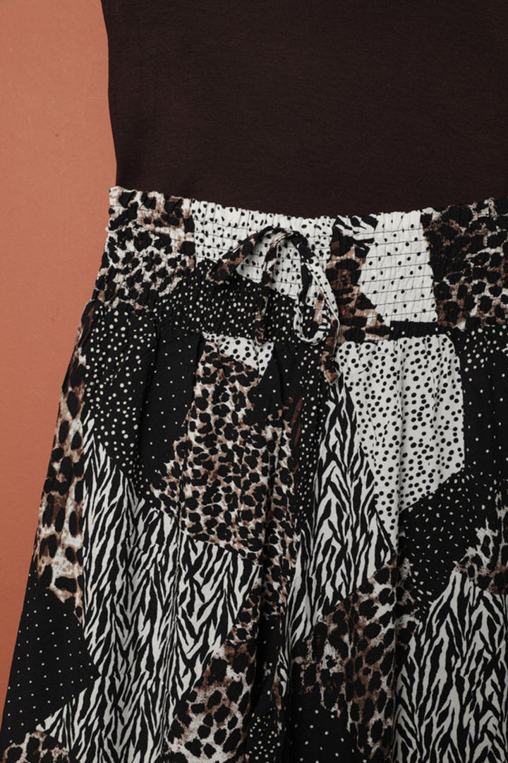 KKT Viscose Fabric Polka Dot Patterned Trousers-Coffee - Bethlehem