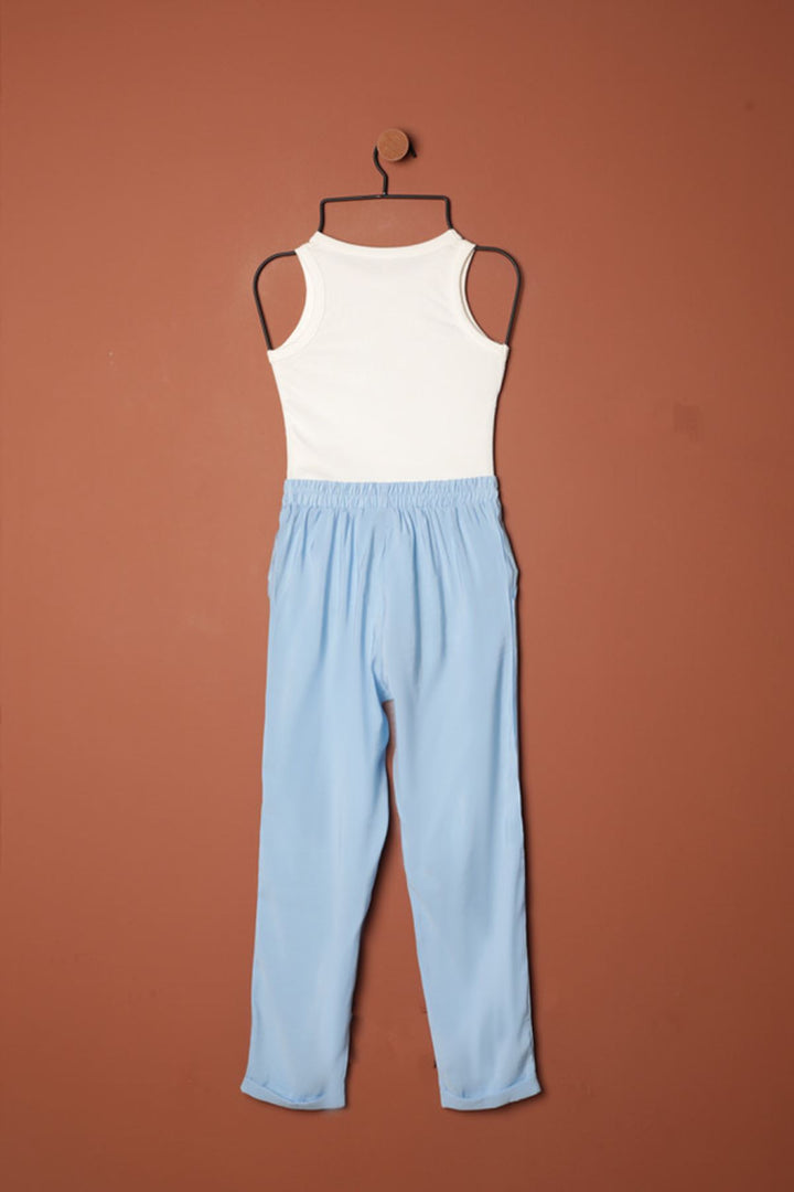 KKT Modal Fabric Double Leg Women's Trousers-Baby Blue - Jaral del Progreso