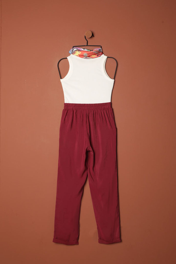 KKT Modal Fabric Double Leg Women's Trousers-Burgundy - North Charleston