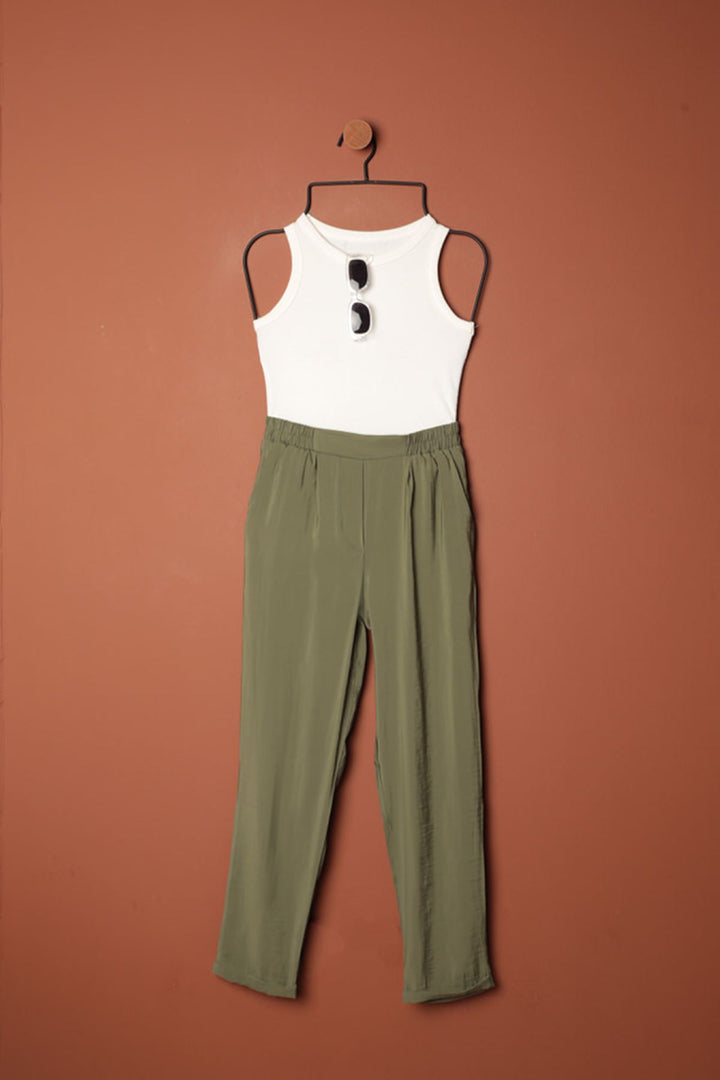 KKT Modal Fabric Double Leg Women's Trousers-Khaki - Paignton