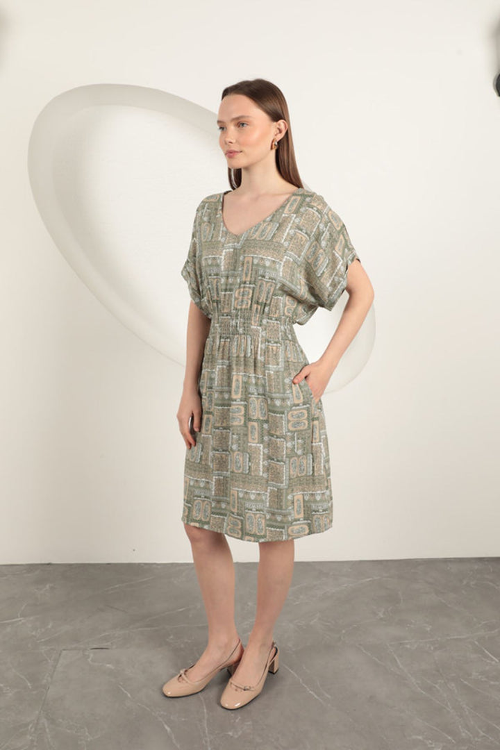 KKT Viscose Fabric Gipel Dress-Khaki - Jackson