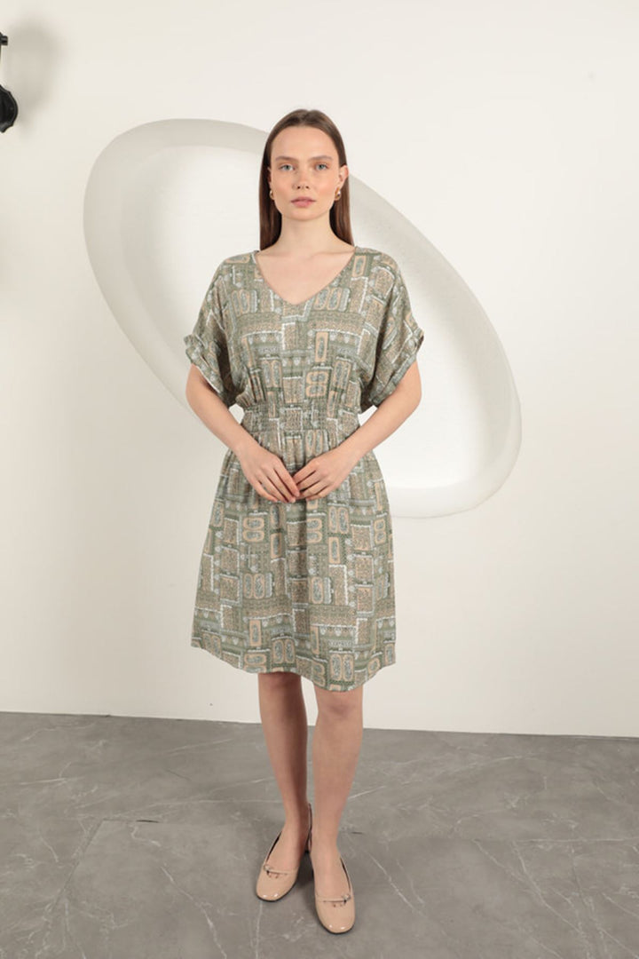 KKT Viscose Fabric Gipel Dress-Khaki - Jackson