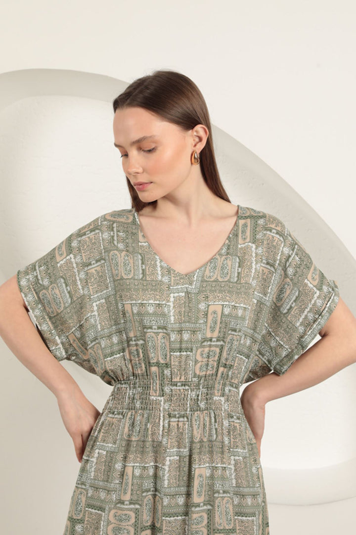 KKT Viscose Fabric Gipel Dress-Khaki - Jackson