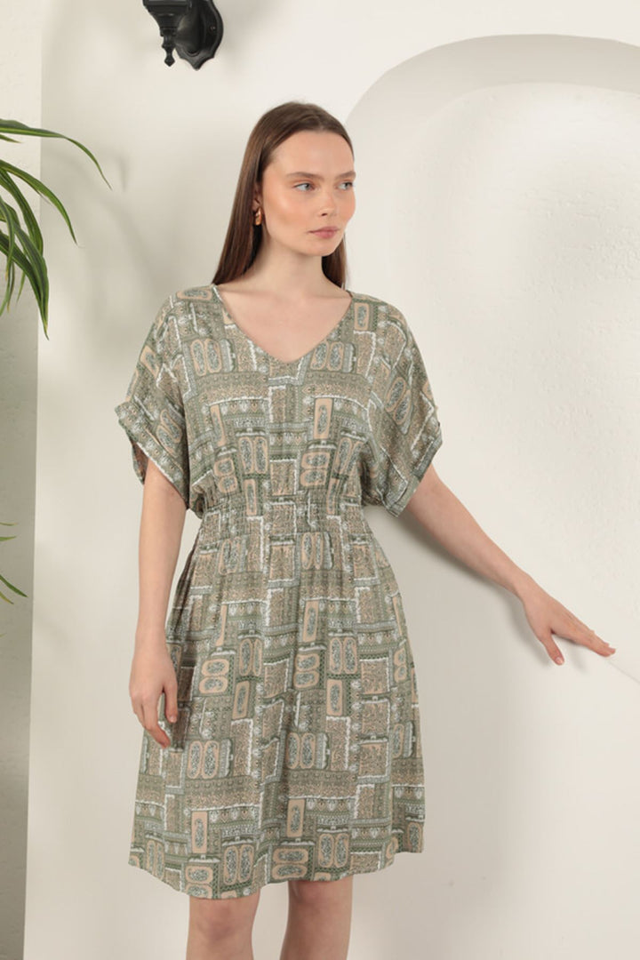 KKT Viscose Fabric Gipel Dress-Khaki - Jackson