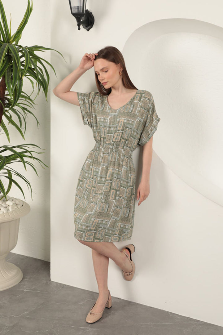 KKT Viscose Fabric Gipel Dress-Khaki - Jackson