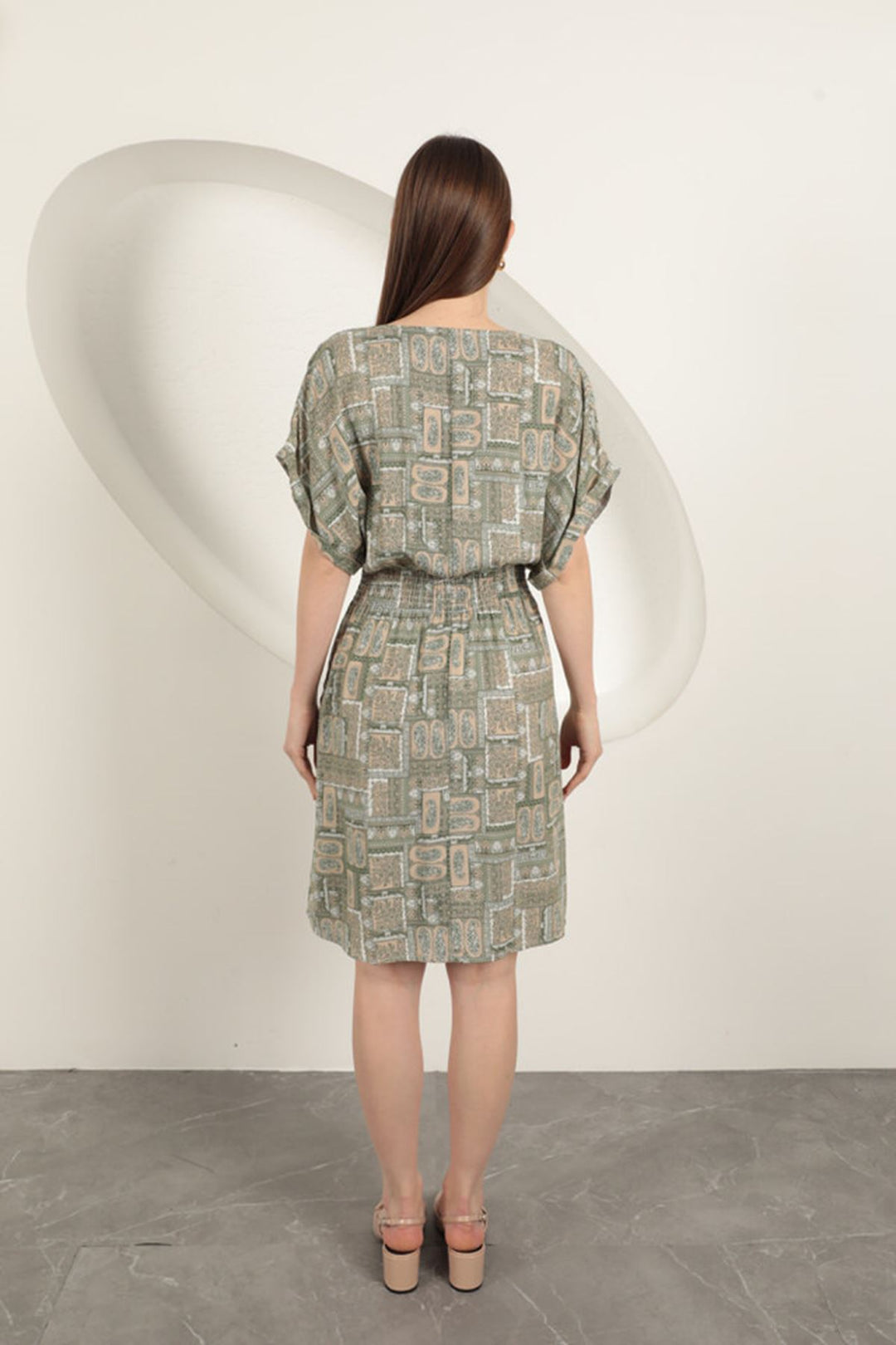 KKT Viscose Fabric Gipel Dress-Khaki - Jackson
