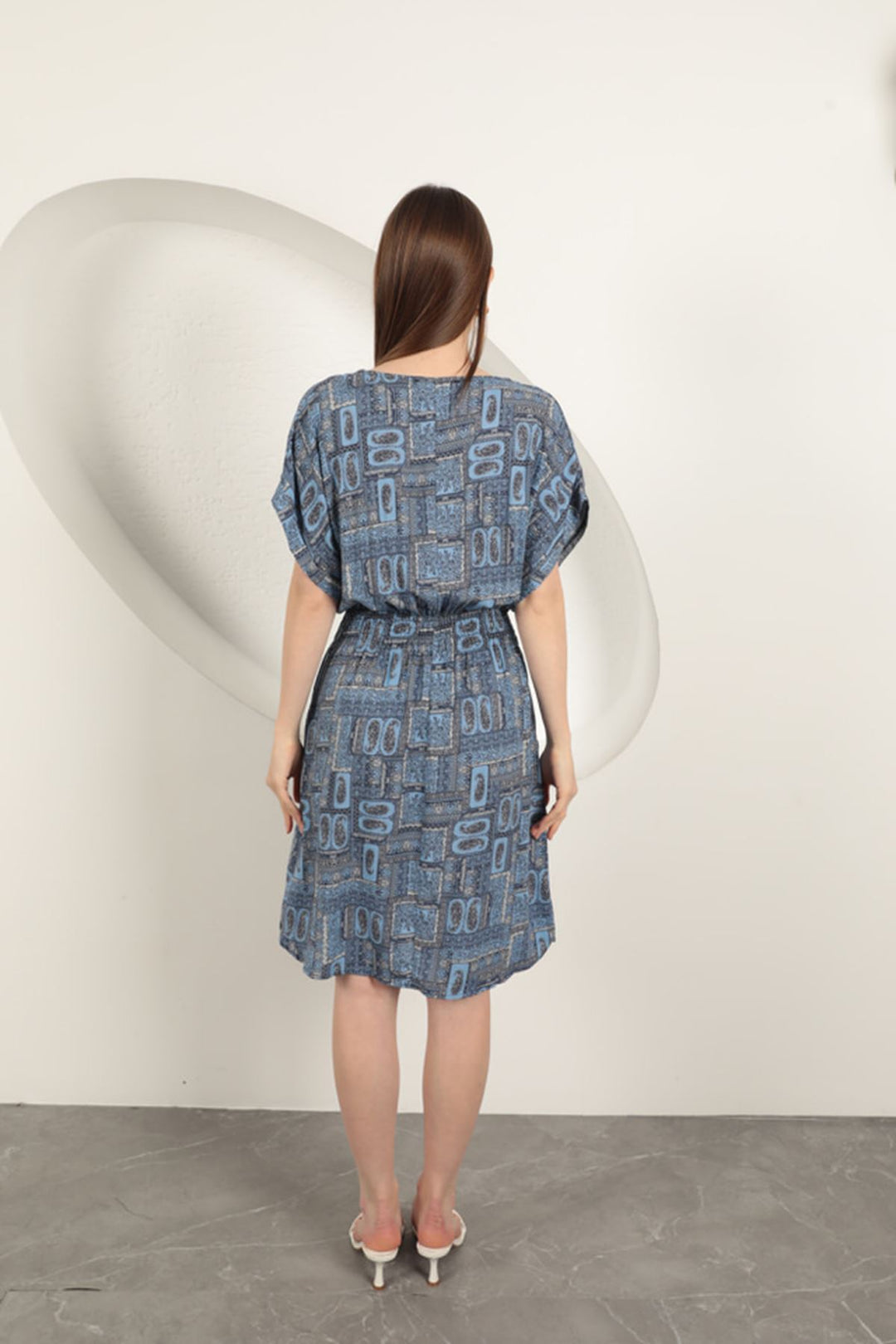 KKT Viscose Fabric Gipel Dress-Sax - Brighton