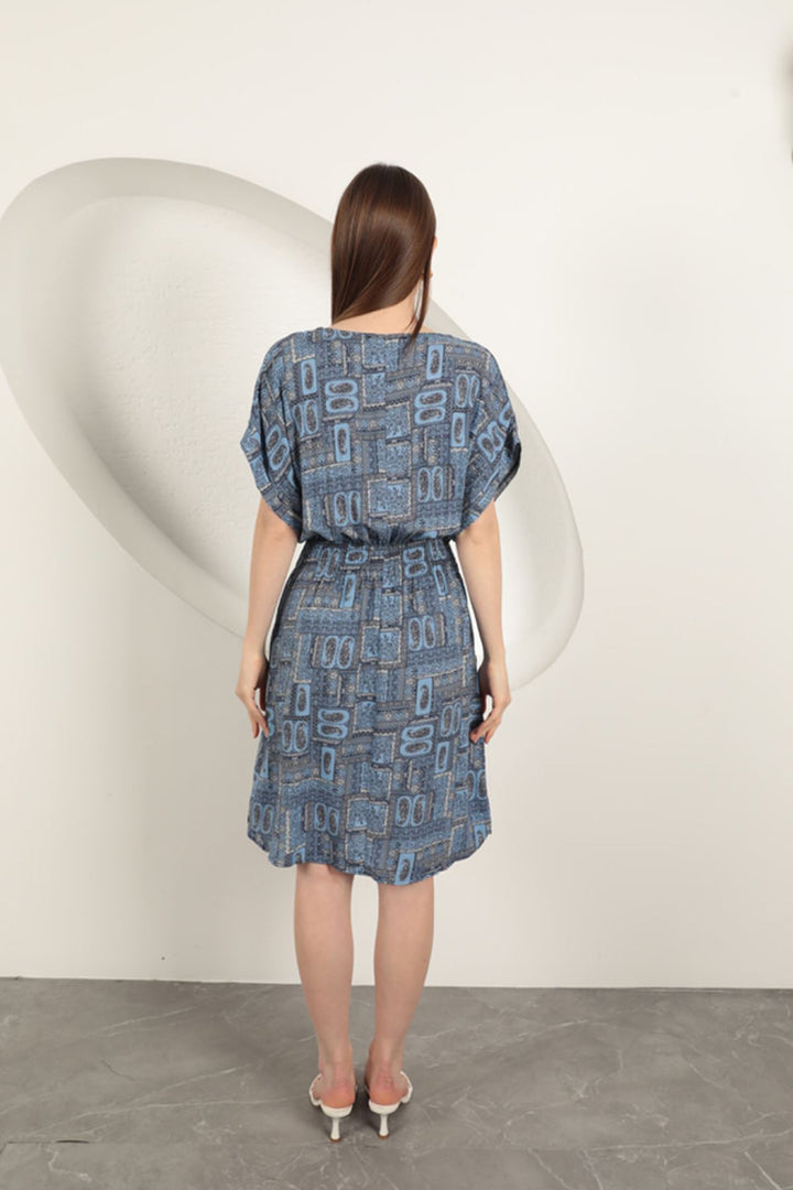 KKT Viscose Fabric Gipel Dress-Sax - Brighton