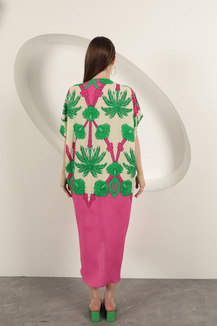 KKT Viscose Fabric Patterned Dress-Fuchsia - San Luis Obispo