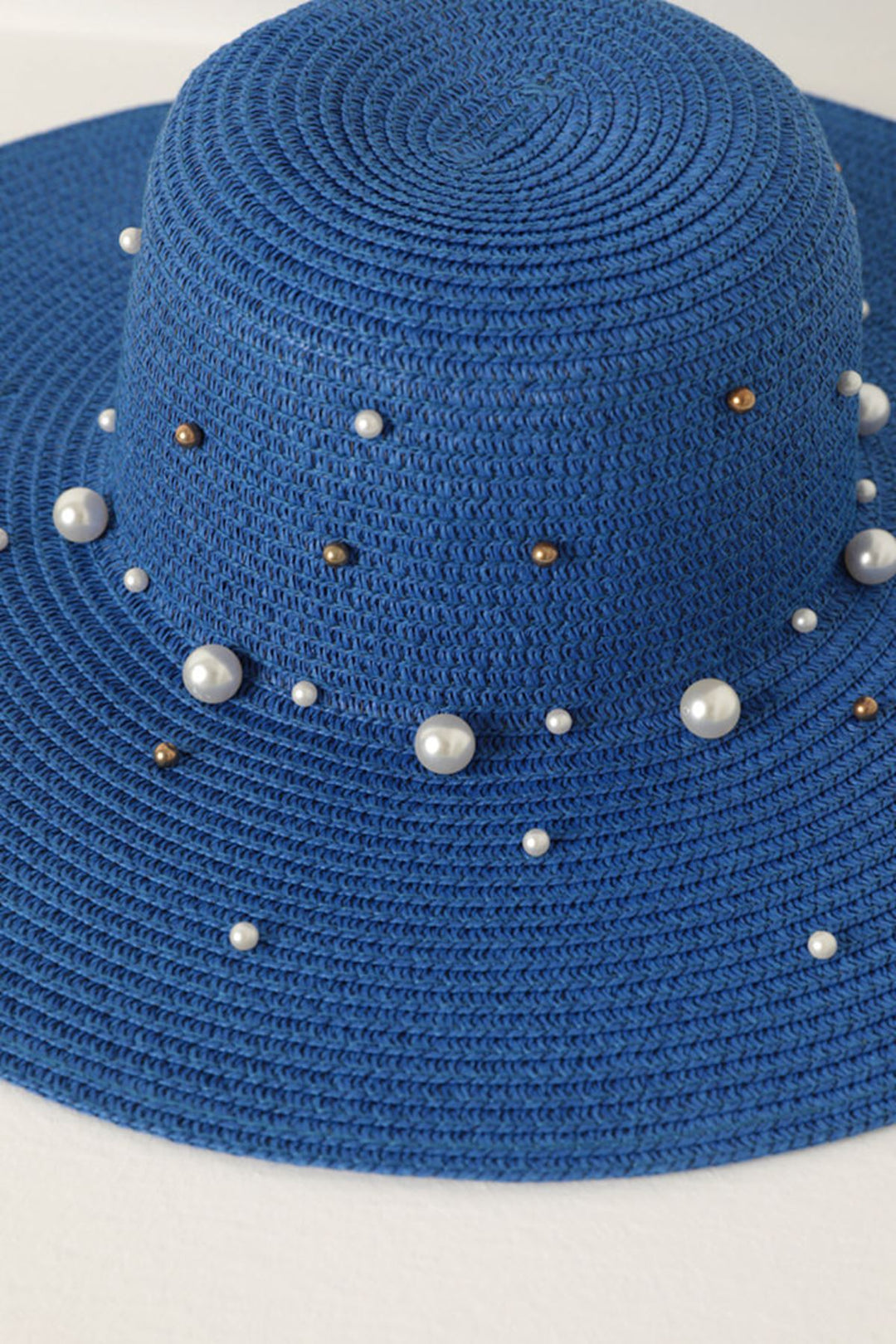 KKT Pearled Straw Women's Hat-Sax - Hampstead