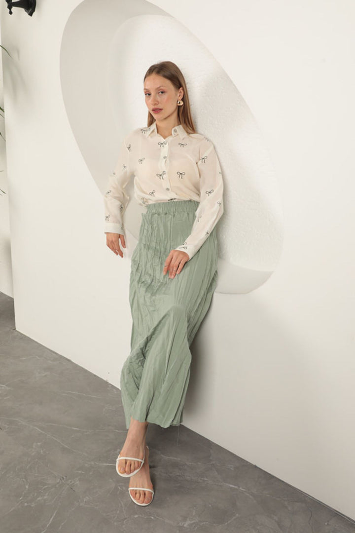 KKT Modal Fabric Bow Patterned Suit-Mint - Timberwood Park