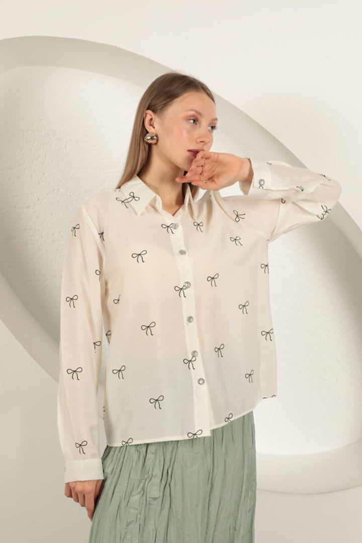 KKT Modal Fabric Bow Patterned Suit-Mint - Timberwood Park
