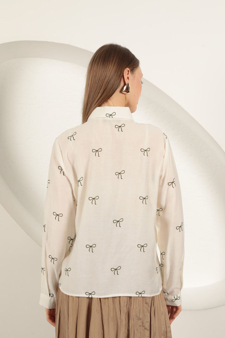 KKT Modal Fabric Bow Patterned Suit-Beige - Portugalete