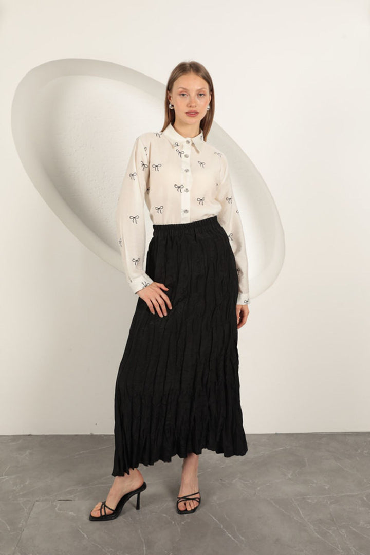 KKT Modal Fabric Bow Patterned Suit-Black - Palermo