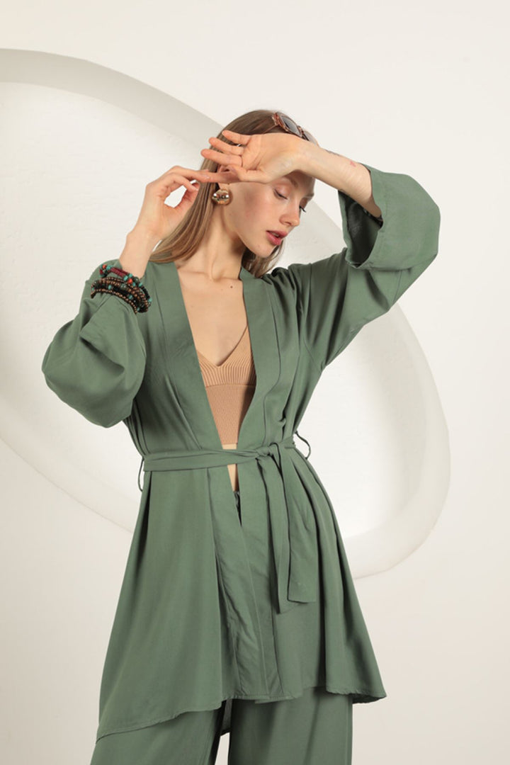 KKT Viscose Fabric Women's Suit-Khaki - Fuquay-Varina
