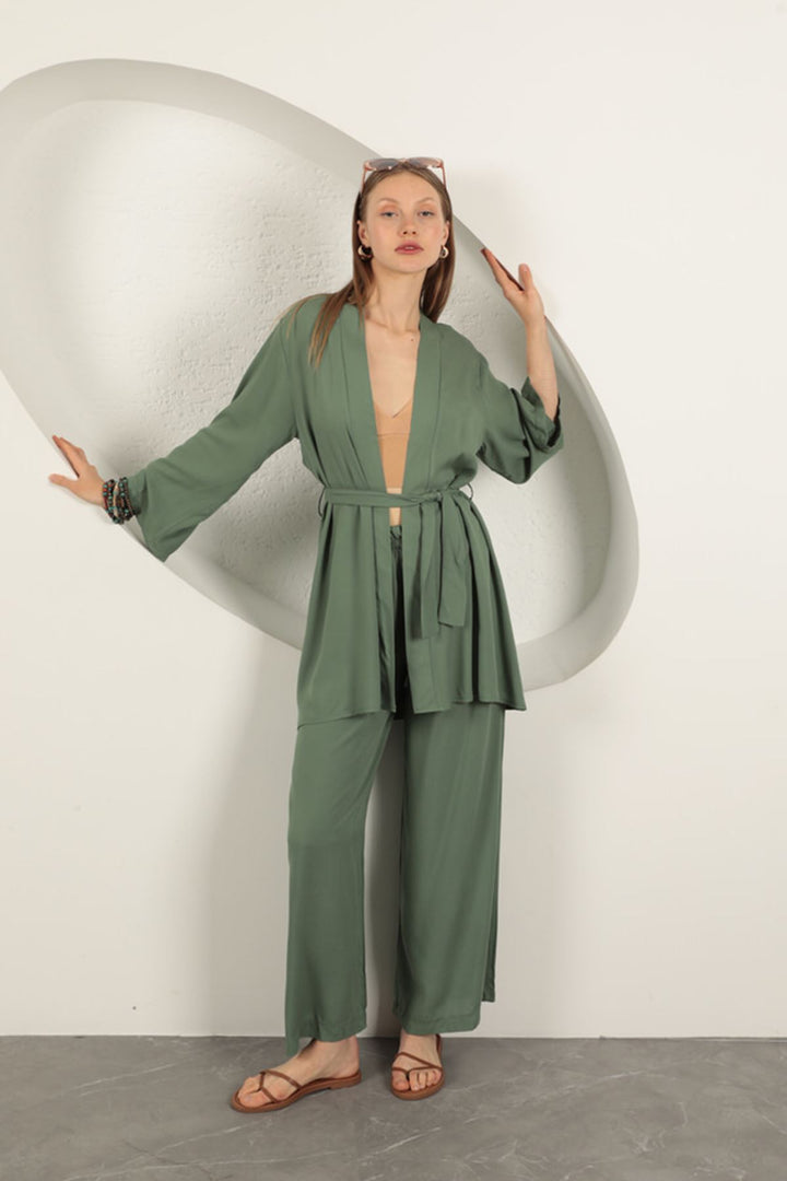 KKT Viscose Fabric Women's Suit-Khaki - Fuquay-Varina