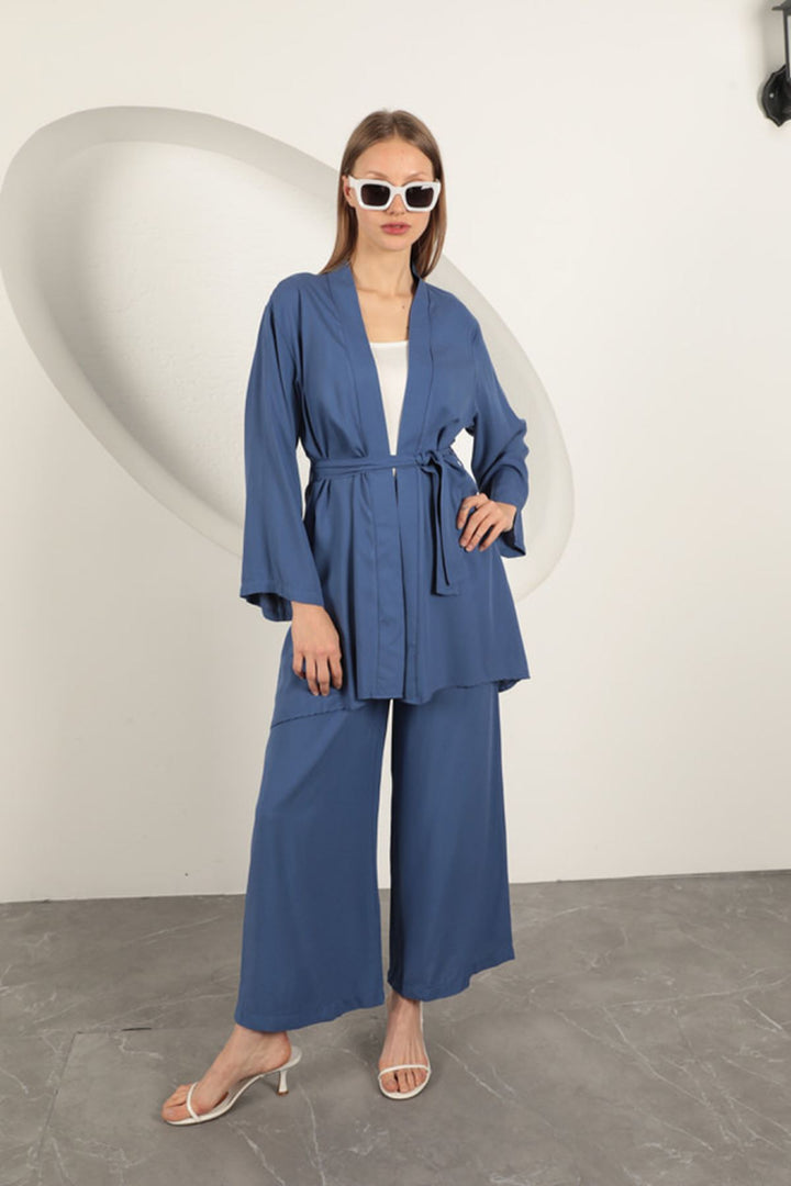 KKT Viscose Fabric Women's Suit-Indigo - Houston