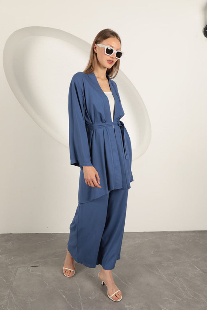 KKT Viscose Fabric Women's Suit-Indigo - Houston