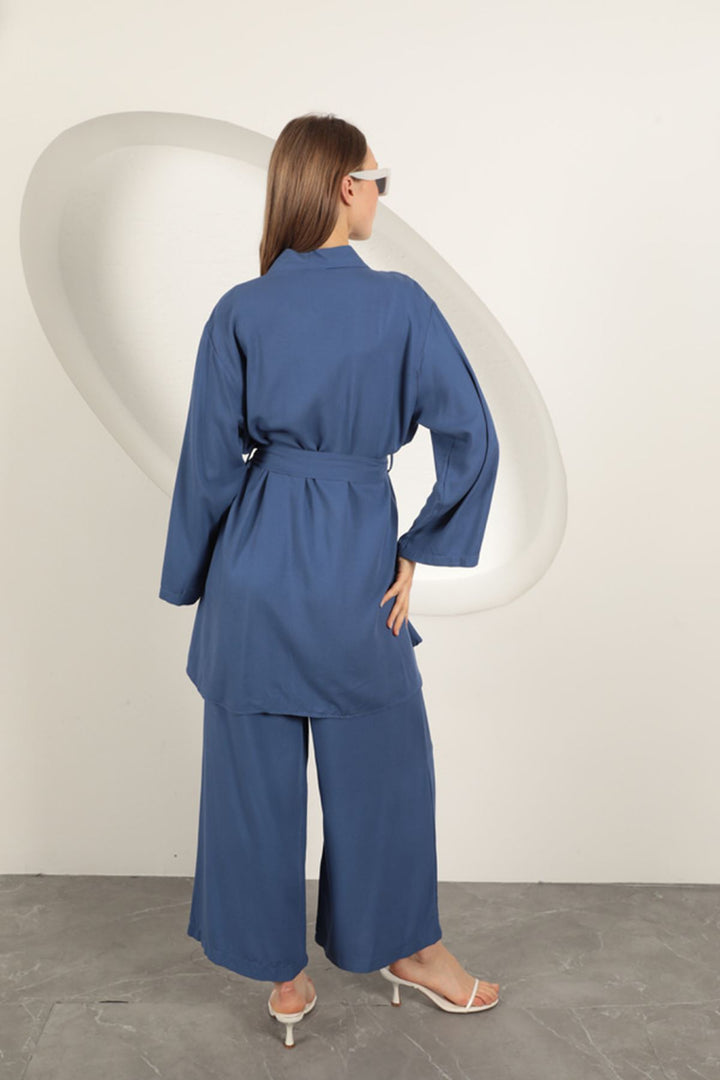 KKT Viscose Fabric Women's Suit-Indigo - Houston