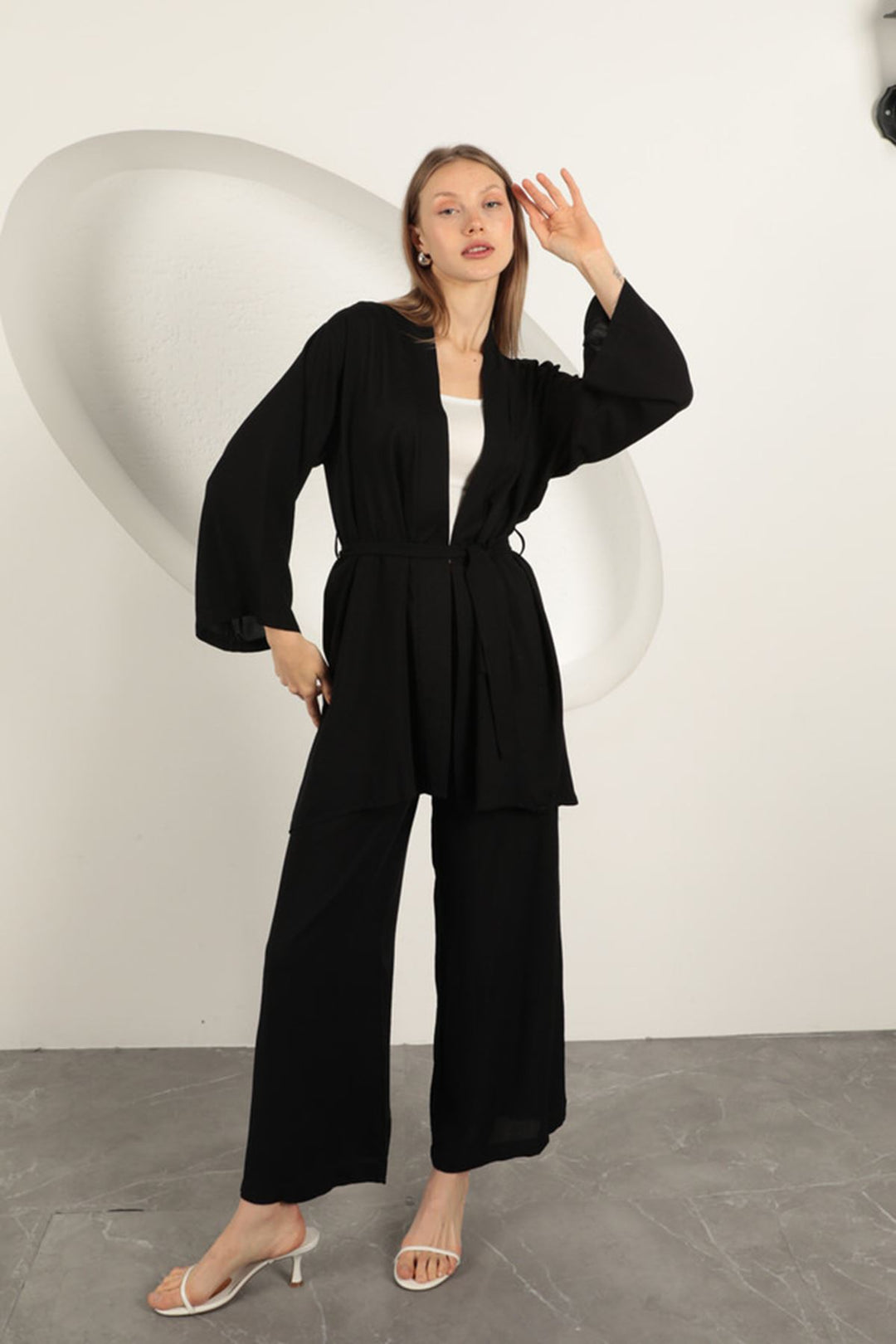 KKT Viscose Fabric Women's Suit-Black - Tecoanapa