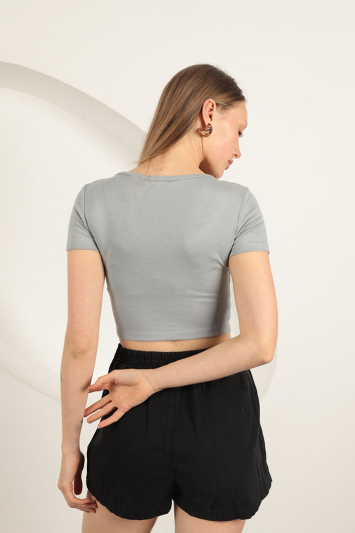 KKT V Neck Basic T-Shirt-Grey - Neustadt am Rübenberge