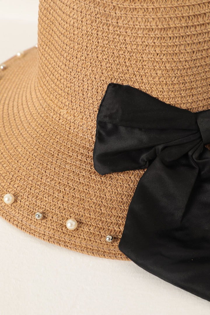KKT Bow-Tie Peak Pearl Hat-Camel - Hutchinson