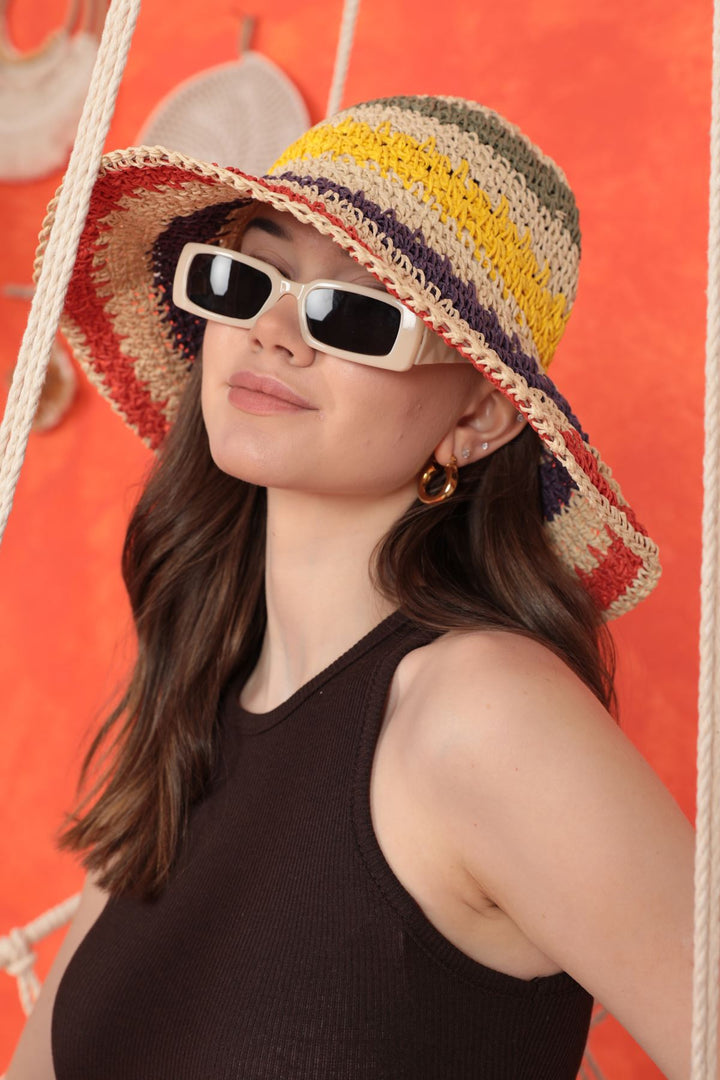 KKT Braided Straw Hat-Ecru - Isla