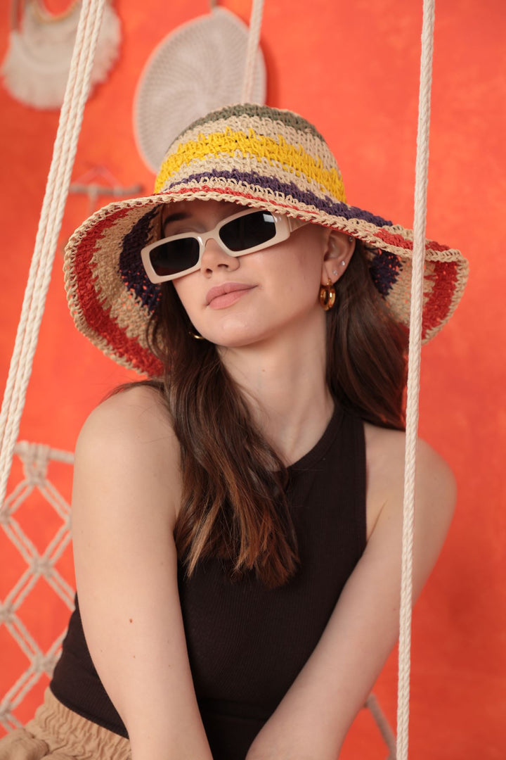 KKT Braided Straw Hat-Ecru - Isla