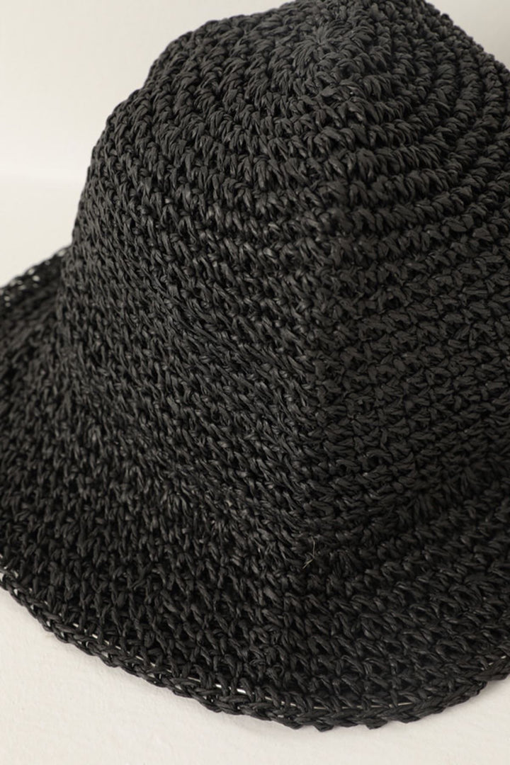KKT Handmade Straw Hat-Black - Lissone