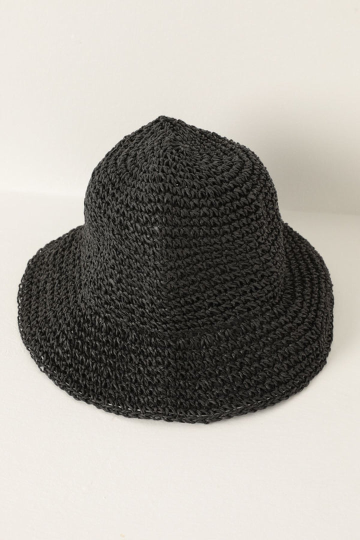 KKT Handmade Straw Hat-Black - Lissone