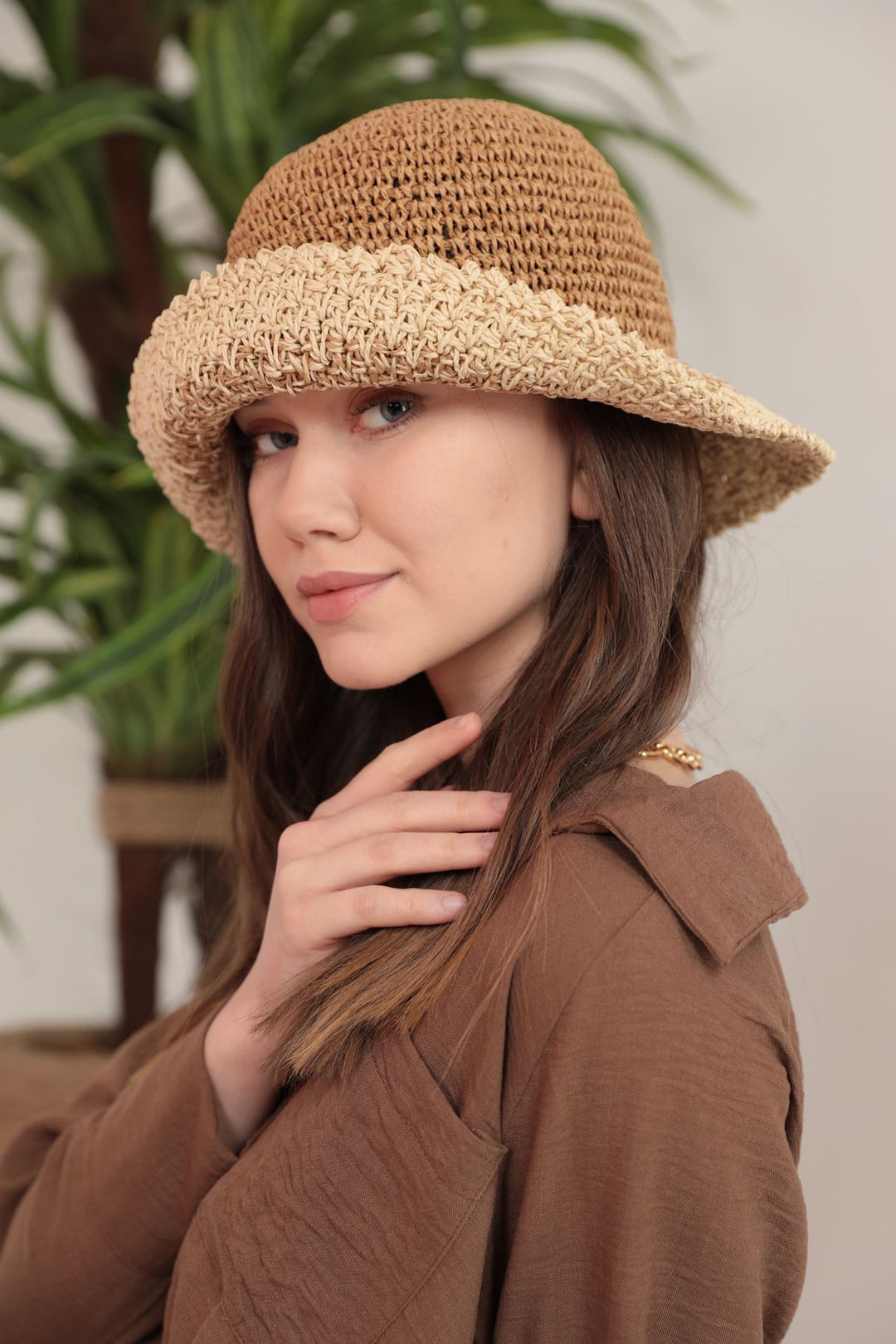KKT Handmade Straw Hat-Camel - Veghel